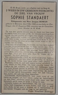 Sophie Standaert ° Beernem 08-05-1884 En † Zeebrugge 21-08-1942 X Jacques Roman - Religione & Esoterismo