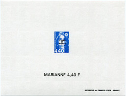 ST PIERRE ET MIQUELON EPREUVE DE LUXE DU N°588 ** MARIANNE DE BRIAT APPELEE AUSSI MARIANNE DU BICENTENAIRE - Imperforates, Proofs & Errors