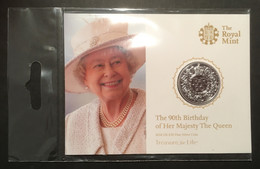 GREAT BRITAIN 2016 GBP20.00 Queen's 90th Birthday: Single Silver Coin (in Pack) BRILLIANT UNCIRCULATED - Maundy Sets & Commémoratives