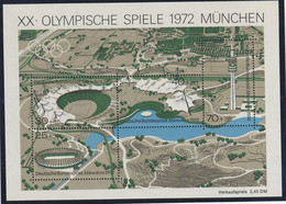 Bund 1972 Michel Nr. Block 7 Postfrisch **, MNH, Olympiade München Olympiagelände - Blocks & Sheetlets