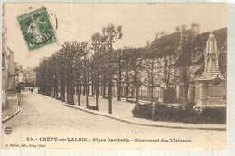 60 - Crépy-en-Valois (oise) -   Place Gambetta - Monument Des Vétérans - Crepy En Valois