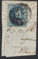 Médaillon - N°7 Touché Sur Petit Fragment De Lettre Obl D46 "Paliseul" + T18 - 1851-1857 Médaillons (6/8)