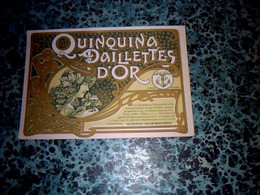 Vieux Papier étiquette Non Utilisée Alcool Quinquina Paillette D'or, C.O.P. - Alcools & Spiritueux