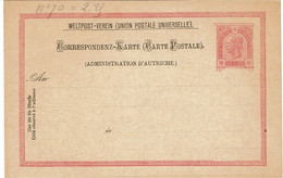 CTN67/ETR/2 - EMPIRE AUTRICHIEN - CARTE POSTALE 10h NEUVE - Sonstige & Ohne Zuordnung