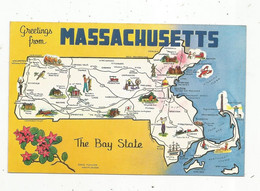 JC , G , Cp , Etats Unis , MA , Greetings From MASSACHUSETTS , Bay State , Old Colony - Autres & Non Classés