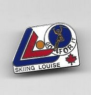 Pin' S, Broche  Tricolore  Sport  SKI, SKIING  LOUISE  GAFOR  IT - Winter Sports