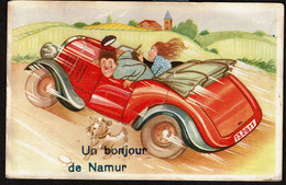 Un Bonjour De Namur - Carte à Système - Dépliants Multi-vues - Automobile - 2 Scans - Namur
