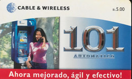 PANAMA  -  Phonecard   - Cable & Wireless   - 101 AUTOMATICO  -  B/. 5.00 - Panama