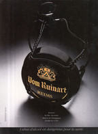 PUBLICITÉ CHAMPAGNE RUINART -REIMS- Dom Ruinart - Muselet  * Format A4 Bristol *SUP - Alcoholes