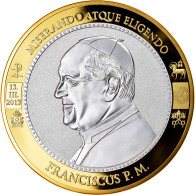 Vatican, Médaille, Le Pape François, 2013, FDC, Copper Gilt - Autres & Non Classés