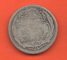 Egitto 50 Piastre 1916 Egypt 50 Piastres AH 1335 Silver Coin - Egitto