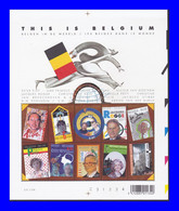 BL108** Daté Du 23.I.04 - "This Is Belgium" - Les Belges Dans Le Monde - Bloques 1962-....