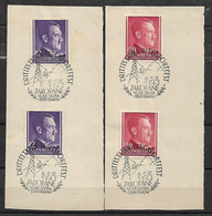 POLAND GERMAN OCCUPATION 1943 GENERAL GOVERNMENT, ZAKOPANE DISTR. KRAKAU 4 Stamps Hitler, CANCELLED - Generalregierung