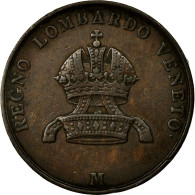 Monnaie, États Italiens, LOMBARDY-VENETIA, 3 Centesimi, 1849, Milan, TTB+ - Lombardo-Veneto