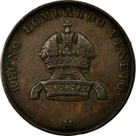 Monnaie, États Italiens, LOMBARDY-VENETIA, 3 Centesimi, 1849, Milan, TTB+ - Lombardie-Vénétie