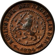 Monnaie, Pays-Bas, Wilhelmina I, 1/2 Cent, 1894, TTB+, Bronze, KM:109.2 - 0.5 Centavos