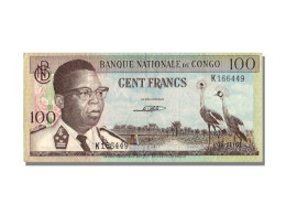 Billet, Congo Democratic Republic, 100 Francs, 1961, SPL - Demokratische Republik Kongo & Zaire