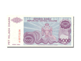 Billet, Croatie, 5000 Dinara, 1993, NEUF - Croatie