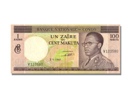 Billet, Congo Democratic Republic, 1 Zaïre = 100 Makuta, 1967, NEUF - Repubblica Democratica Del Congo & Zaire