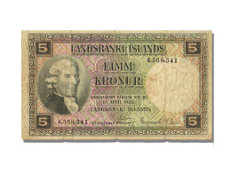 Billet, Iceland, 5 Kronur, 1928, 1928-04-15, TTB+ - Islande