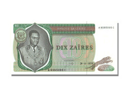 Billet, Zaïre, 10 Zaïres, 1979, 1979-06-24, NEUF - Zaire