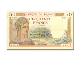 Billet, France, 50 Francs, 50 F 1934-1940 ''Cérès'', 1937, 1937-12-30, SUP+ - 50 F 1934-1940 ''Cérès''