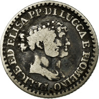 Monnaie, États Italiens, LUCCA, Franco, 1808, TB, Argent, KM:23 - Lucca