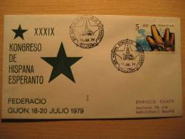 SPAIN Gijon Asturias 1979 Kongreso Esperanto Cancel Cover - Esperanto
