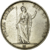 Monnaie, États Italiens, LOMBARDY-VENETIA, 5 Lire, 1848, Milan, TTB, Argent - Lombardie-Vénétie