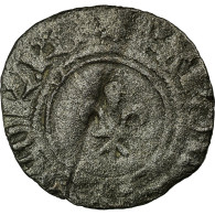 Monnaie, France, Denier Tournois, Troyes, TB, Billon, Duplessy:402A - 1380-1422 Karl VI. Der Vielgeliebte