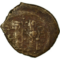 Monnaie, Tibère II Constantin, Demi-Follis, Thessalonique, TTB, Cuivre - Bizantine