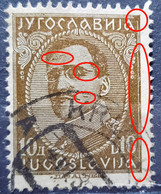 KING ALEXANDER-10 D-ERROR-RARE-YUGOSLAVIA-1931 - Sin Dentar, Pruebas De Impresión Y Variedades