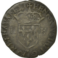 Monnaie, France, Douzain With 2H, 1595, Aix En Provence, TB+, Cuivre, Ciani:1563 - 1589-1610 Henri IV Le Vert-Galant
