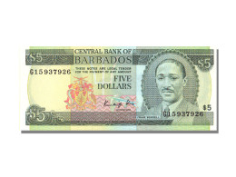 Billet, Barbados, 5 Dollars, NEUF - Barbados (Barbuda)