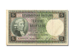 Billet, Iceland, 5 Kronur, 1928, SUP - Islande