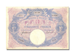Billet, France, 50 Francs, 50 F 1889-1927 ''Bleu Et Rose'', 1915, 1915-04-24 - 50 F 1889-1927 ''Bleu Et Rose''