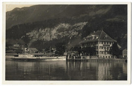 ISELTWALD: Dampfschiff Jungfrau, Strandhotel ~1930 - Iseltwald