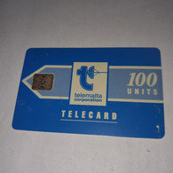 Malta-(0002b)-logo-blue-(1)-(100units)-(42326)-(look Out Side Chip)-used Card+1card Prepiad Free - Malte