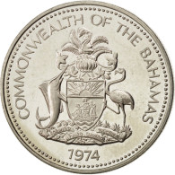 Monnaie, Bahamas, Elizabeth II, 25 Cents, 1974, U.S.A., SPL, Nickel, KM:63.1 - Bahamas