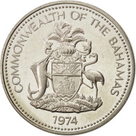 Monnaie, Bahamas, Elizabeth II, 25 Cents, 1974, U.S.A., SPL, Nickel, KM:63.1 - Bahama's