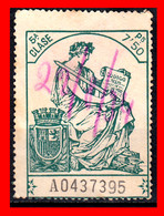 ESPAÑA  ( POLIZA FISCAL 5ª CLASE VALOR 7.50 PTAS. POLIZA NºA0437395 SERIE AÑO 1932-1939 - Fiscales