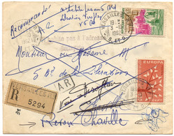 N° 1317 Et 1359 Sur Lettre Recommandée De Versailles 3/10/1962 - 1961-....