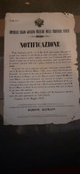 1859 GOVERNO MILITARE DELLE PROVINCE VENETE -  CONSEGNA DELLE ARMI - Décrets & Lois