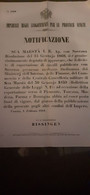 1860 VENEZIA  -  DIVIETO DI ESPORTAZIONE CAVALLI - Décrets & Lois