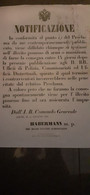 1866 UDINE -  RICHIESTA DI CONZEGNA ARMI E MUNIZIONI - Décrets & Lois