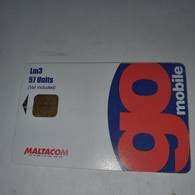 Malta-(MLT-174/A)-go Mobile-(22)-(57units)-(001542897)-(look Out Side Chip)-used Card+1card Prepiad Free - Malte