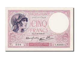 Billet, France, 5 Francs, 5 F 1917-1940 ''Violet'', 1939, 1939-10-05, SPL - 5 F 1917-1940 ''Violet''