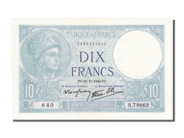 Billet, France, 10 Francs, 10 F 1916-1942 ''Minerve'', 1940, 1940-11-21, SPL - 10 F 1916-1942 ''Minerve''