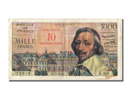 Billet, France, 10 Nouveaux Francs On 1000 Francs, 1955-1959 Overprinted With - 1955-1959 Sobrecargados (Nouveau Francs)