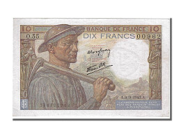 Billet, France, 10 Francs, 10 F 1941-1949 ''Mineur'', 1943, 1943-09-09, NEUF - 10 F 1941-1949 ''Mineur''